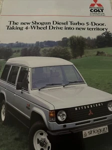 Folleto de información de ventas de auto Mitsubishi Shogun diésel turbo 5 puertas 1984 - Imagen 1 de 5