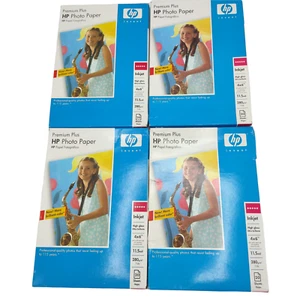 (LOT OF 4) HP Premium Plus 4 X 6" High Gloss Inkjet Photo Paper 11.5 mil - Picture 1 of 4