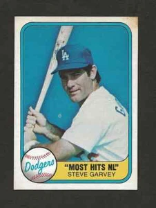 1981 FLEER BASEBALL CARD # 606 STEVE GARVEY Los Angeles Dodgers mint - Picture 1 of 2