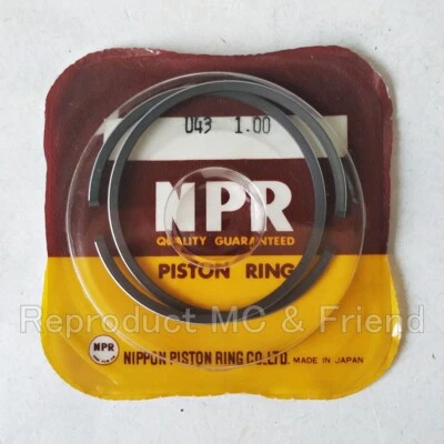 Juego de anillos de pistón Kawasaki G7 G5 G3SS G4TR (1974 / 1975) de gran tamaño 1,00 (Japón) Foto 1 de 2