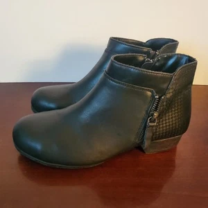 Rockport Works Women’s Carly Boots Black Size 8W "Lightly Worn" - Picture 1 of 12