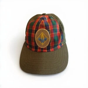 BSA Ball Cap Hat Boy Scouts America Khaki Green Red Plaid Halloween Costume - Picture 1 of 6