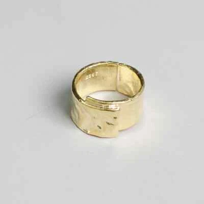 Gold Tone Adjustable Ring For Women Antique Style Open Design With Fine Look - Image 1 of 4