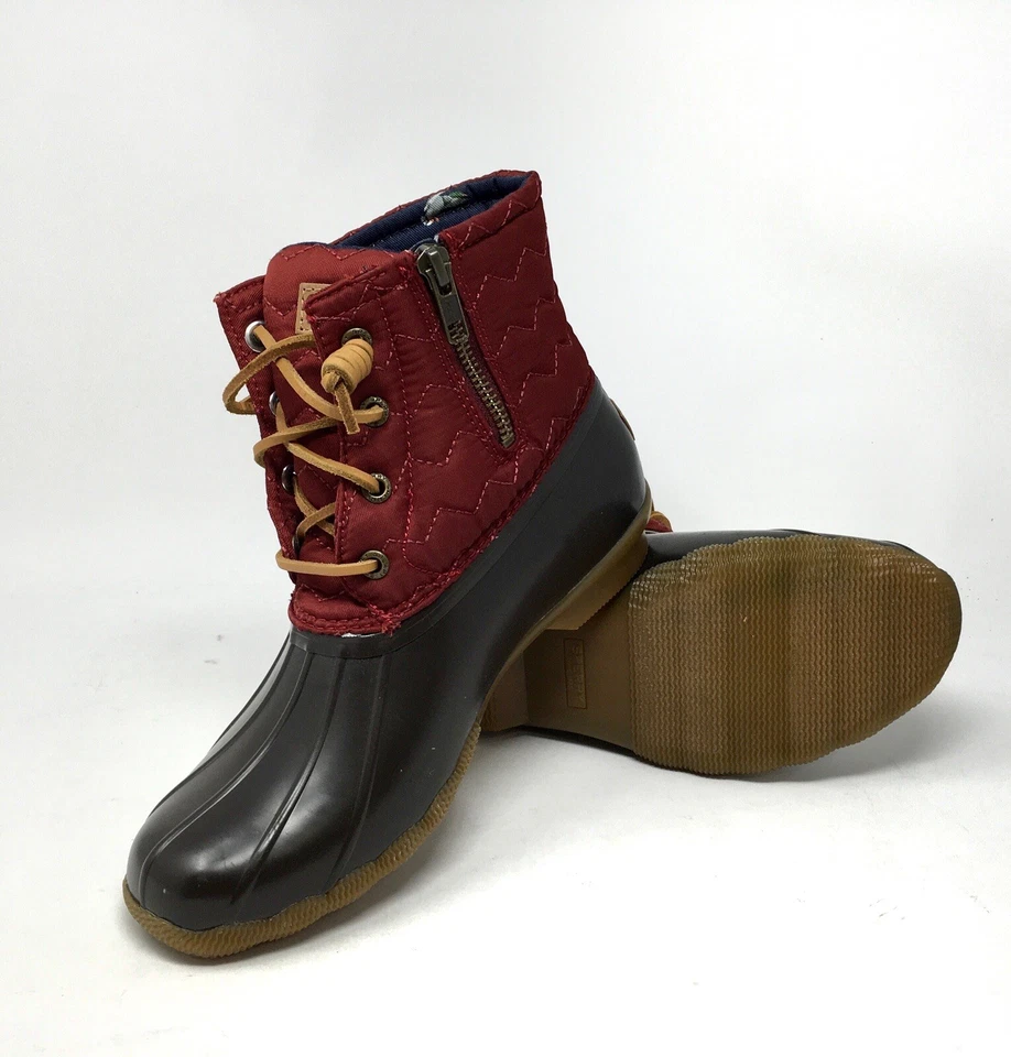 Botas de pato acolchadas de agua salada Sperry Top-Sider para mujer negras vino talla 6,5 nuevas en caja Foto 1 de 4