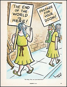 1962 Syd Hoff comic art the end of the world doom retro magazine print adL27 - Picture 1 of 1