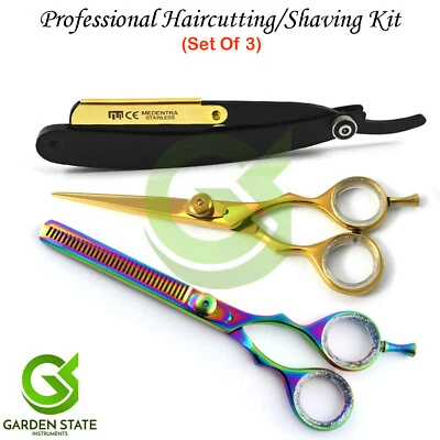 Kit de accesorios de peluquería de salón juego de tijeras adelgazantes afeitadora  Foto 1 de 3