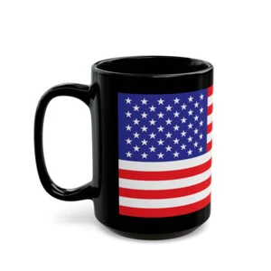 Taza negra bandera de Estados Unidos Estados Unidos de América (11 oz, 15 oz) - Imagen 1 de 10