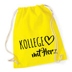 Kollege mit Herz Turnbeutel Rucksack Geschenk Idee Geburtstag Souvenir Sporttasc