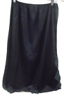 Ventura Plus Size Nylon Half Slip 30" Long - Size 3X BLACK (SIDE SLIT)  #4756