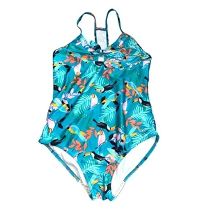 Speedo Girls XL One Piece Tropical Swim Bathing Suit - Picture 1 of 6