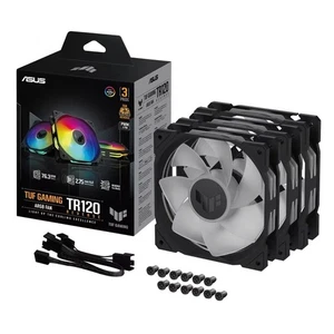 ASUS TUF Gaming TR120 ARGB Reverse Case Fan - Black 3-Pack - Picture 1 of 5