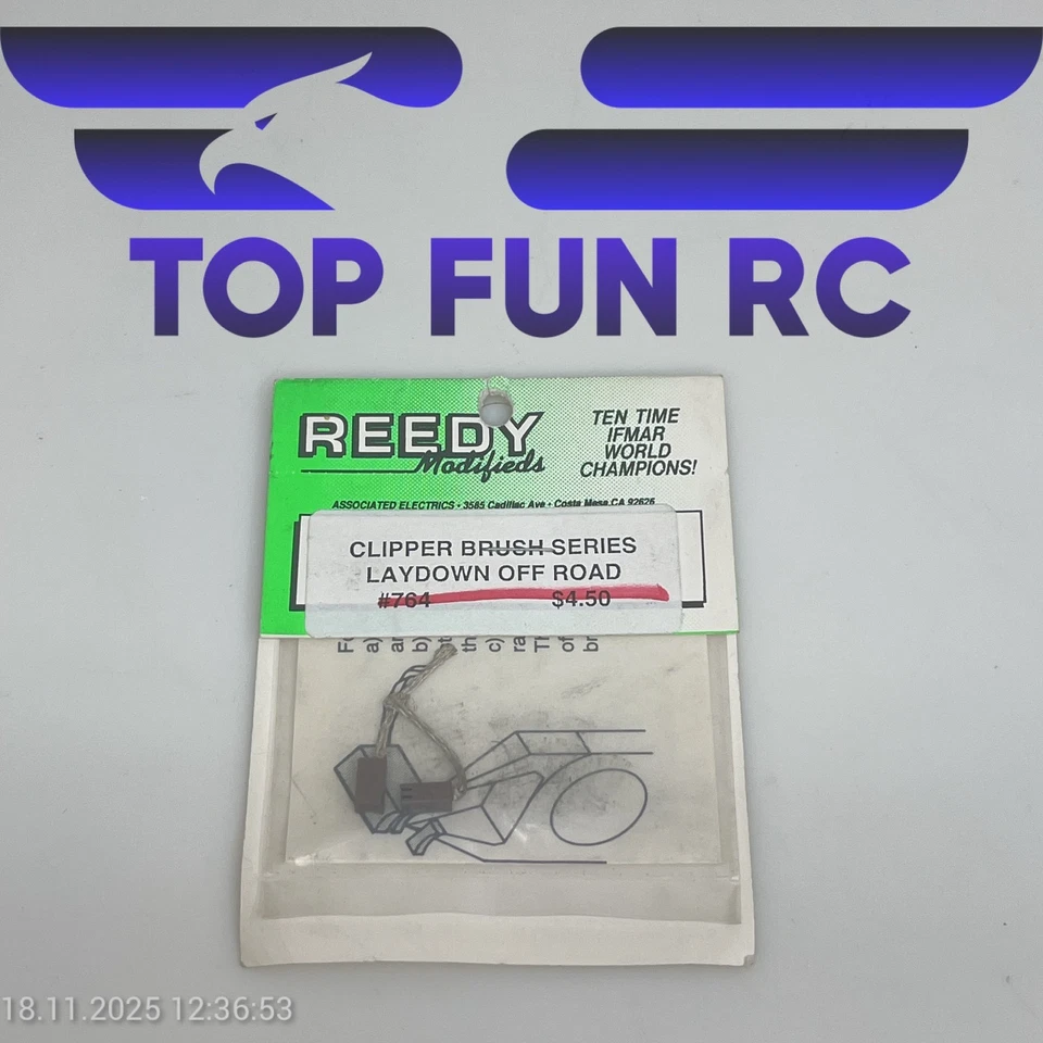 REEDY 764 CLIPPER BRUSH SERIES LAYDOWN OFFROAD FOR 1/10 SCALE BUGGIES - Image 1 of 1