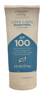 Equate Beauty Ultra Light Sunscreen Lotion  SPF 100 6 fl oz. Exp:05/2026 - Picture 1 of 3
