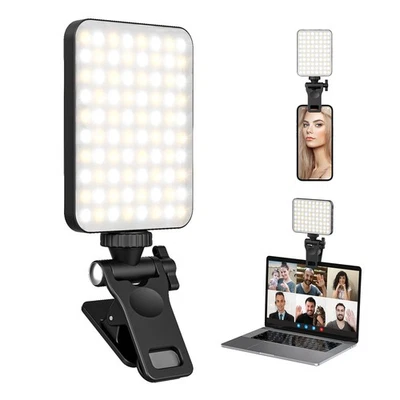 Mini LED Fill Light Clip-On Phone Selfie Light Rechargeable For Video Laptop - Image 1 of 4