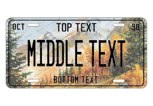 Placa personalizada de diseño de imagen forestal otoño otoño para auto ATV bicicleta etc. - Imagen 1 de 24