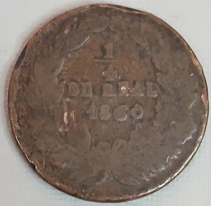 1860 Mexico (Chihuhua) 1/4 Real (Quarto/Quartilla) KM #344 World Coin - Picture 1 of 2