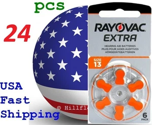 24 piezas tamaño 13 PR48 Rayovac Tarjeta Extra 1.45V Zinc Aire Audífono Batería - Imagen 1 de 21