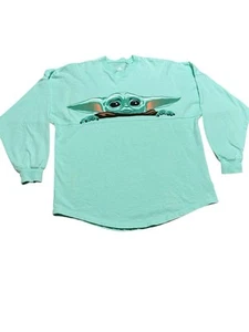 Star Wars Disney Spirit Jersey Size XS Mint Green The Mandalorian Baby Yoda - Picture 1 of 7