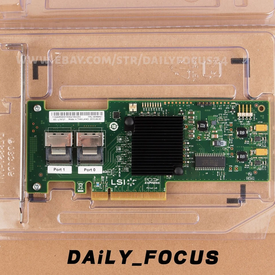 LSI 9220-8i 6Gbps FW:P20 9211-8i IT Mode HBA For IBM M1015 ZFS FreeNAS unRAID - Image 1 of 4