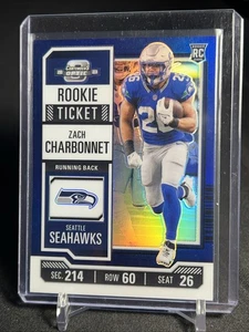 ZACH CHARBONNET 2023 Panini Contenders Optic Blue PRIZM Rookie Ticket /99  - Bild 1 von 5