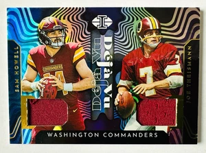 2022 Illusions Joe Thieisman, Sam Howell DUAL Jersey RC Deja Vu Commanders! - Picture 1 of 3