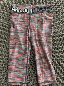 Under Armor Girls Athletic Capri Pants, Multicolored Size 6 - Picture 1 of 5
