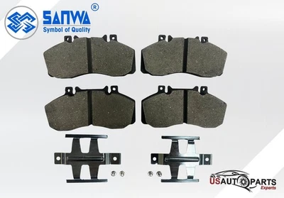FRONT AND REAR BRAKE PAD CERAMIC W / HARDWARE KIT FOR HINO 145 165 185 2005-2010 - Image 1 of 4