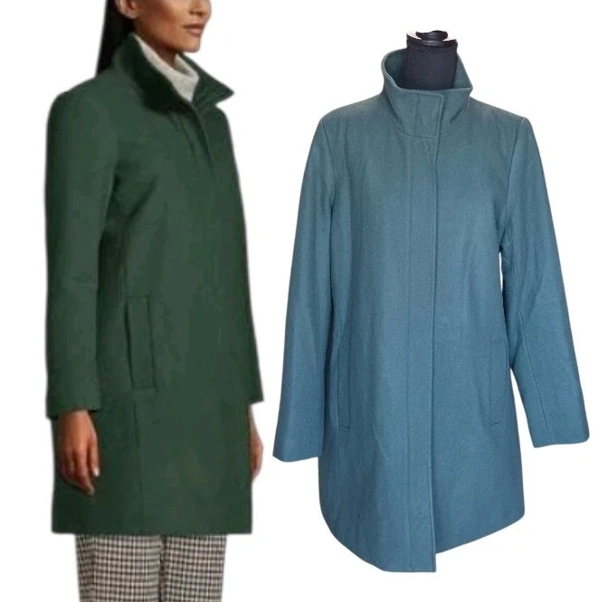 Abrigo Lands End Primaloft aislado mezcla de lana 14 verde salvia $219 Foto 1 de 4
