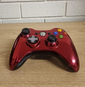 Genuine Microsoft Xbox 360 Red Chrome Controller - Tested, Works! - Picture 1 of 2