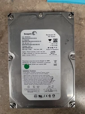 Seagate Barracuda ST2750640NS, 750GB HDD, 7200RPM, 3.5", 3089 Hours On - Image 1 of 4