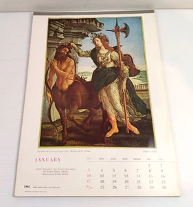 1965 Phaidon Press Art Calendar Twelve Large Reproductions Old & Modern Masters - Bild 1 von 8