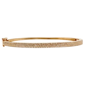 Bracciale in oro rosa 14 kt con diamanti - Foto 1 di 4