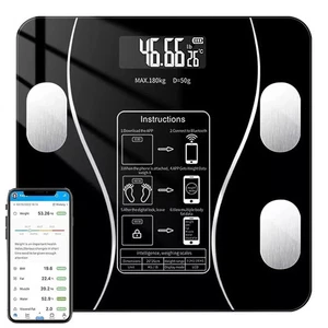 Digital Body Fat Analyser Scales BMI Healthy Weighing Scale Weight Loss 180KG UK - Picture 1 of 10