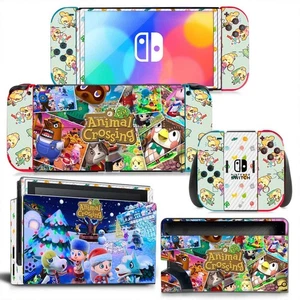 Animal Crossing Nintendo SWITCH OLED Vinyl Skin AUFKLEBER Schutz Aufkleber Geschenk - Bild 1 von 5