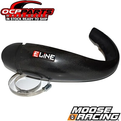 MOOSE RACING CARBON FIBER EXHAUST PIPE GUARD 2023-2024 KTM 125 XC GAS GAS MC125 - Image 1 of 4