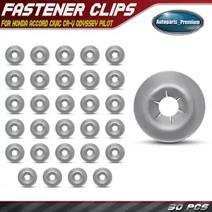 30Pcs 3mm Metal Push Nuts Clip Emblem Retainer Fasteners for Honda Accord Civic - Bild 1 von 9