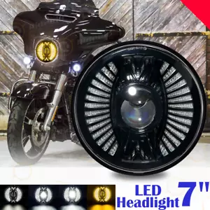 DOT 7"inch LED Headlight Turn Signal&DRL For Harley Davidson Touring Road King - Picture 1 of 20