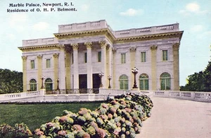 Newport Rhode Island Marmorpalast Residenz von O. H. P. Belmont Postkarte - Bild 1 von 2