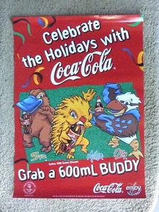 PÓSTER DE COCA COLA JUEGOS OLÍMPICOS SÍDNEY 2000 COCA COCA COCA COCA COCA COCA COCA COQUE Syd Olly Millie - Imagen 1 de 1