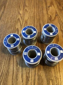 5 pcs:  1 LB HEWITT DETROIT 50/50  lead/tin 1/8" (0.125") Wire Solder - Picture 1 of 6