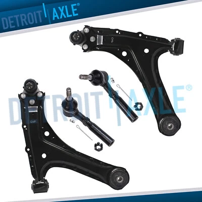 4pc Front Lower Control Arm Tie Rod for 1995-2005 Chevy Cavalier Pontiac Sunfire - Image 1 of 4