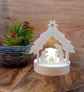 Teelichthalter aus Keramikguss "Krippe" - Bild 1 von 1