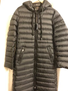 COACH Puffer Coat Hood Long Down Coat Black Size Medium F79682 Machine Washable - Picture 1 of 12