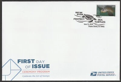 US 5870 Protect Sea Turtles Olive Ridley Ceremony Program FDC 2024 - Image 1 of 3