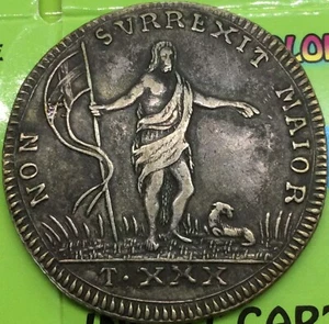 Malta 30 Tari 1757 EMMANUEL PINTO del Ponseca (1741-1773) 29,31g argento RARO - Foto 1 di 11