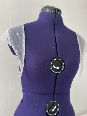 Träger mit Ärmeln 2 St Neu f.Brautkleid Top Korsage Abendkleid Tüll Glitzer Boho - Bild 1 von 4