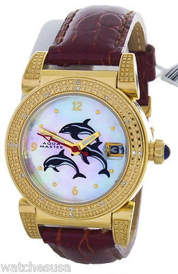 Aqua Master MOP Dolfines Logo Dial Women's Diamond Watch - Image 1 of 3