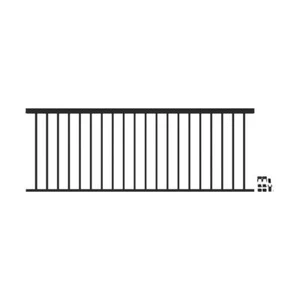 Barrette Outdoor Living Deck Railing Systems 36 in H x 93 in W Aluminum Black - Picture 1 of 4