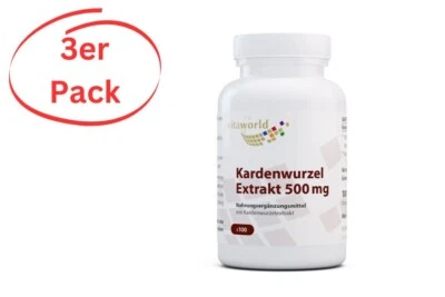 Vita World Estratto di Radice di Ardo 500mg 100 Capsule Confezione da 3 (3x100 Capsule)