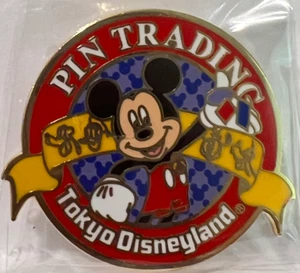 Mickey Mouse Pin Trading Logo Red Japan Disney Pin B02 - Picture 1 of 1